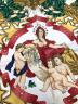 中古・古着 HERMES (エルメス) カレ90 ヨーロッパ　女神 ネイビー：11000円