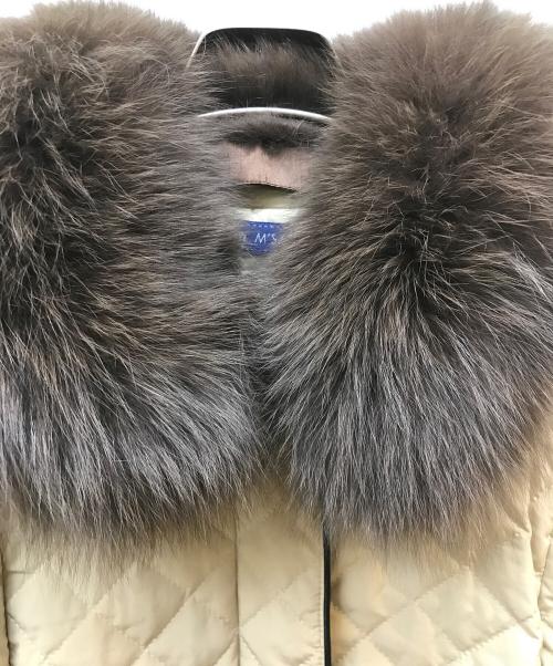 M'S GRACY（エムズグレイシー）M'S GRACY (エムズグレイシー) ファー付キルティングコート ベージュ サイズ:40の古着・服飾アイテム
