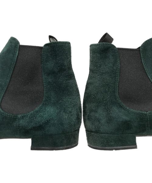 PRADA（プラダ）PRADA (プラダ) スウェードサイドゴアショートブーツ グリーン サイズ:35 1/2の古着・服飾アイテム