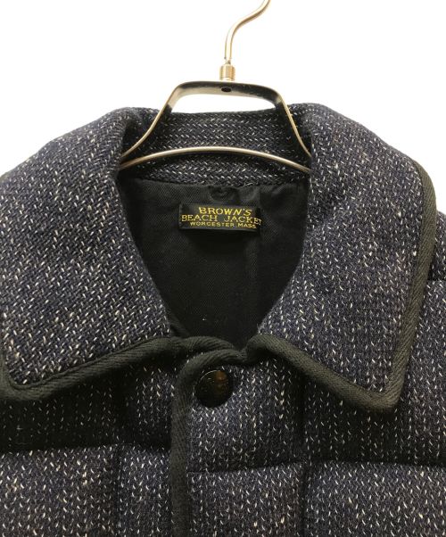 BROWN'S BEACH JACKET（ブラウンズビーチジャケット）BROWN'S BEACH JACKET (ブラウンズビーチジャケット) ダウンジャケット ブルー サイズ:38の古着・服飾アイテム