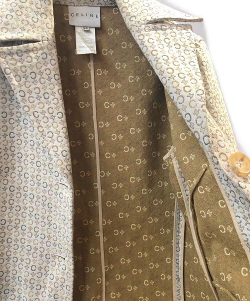 CELINE（セリーヌ）CELINE (セリーヌ) 総柄オールドジャケット ベージュ サイズ:38の古着・服飾アイテム