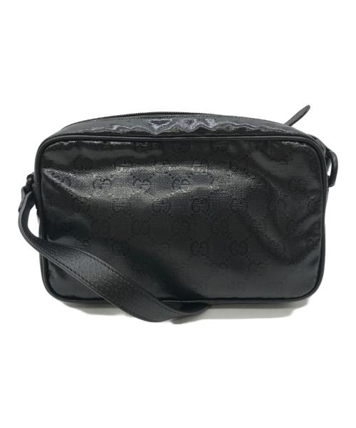 GUCCI（グッチ）GUCCI (グッチ) GG クリスタル ミニ ショルダーバッグ ブラックの古着・服飾アイテム