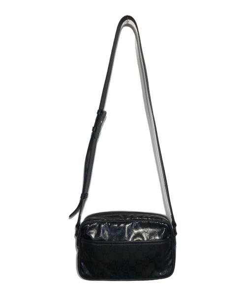 GUCCI（グッチ）GUCCI (グッチ) GG クリスタル ミニ ショルダーバッグ ブラックの古着・服飾アイテム
