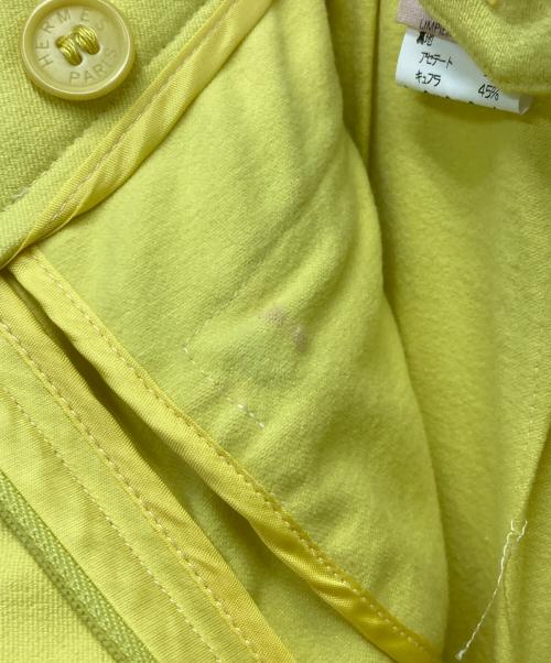 HERMES（エルメス）HERMES (エルメス) セリエボタンストレッチパンツ イエロー サイズ:38の古着・服飾アイテム