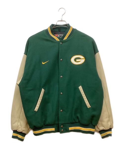 NIKE（ナイキ）NIKE (ナイキ) グリーンペイパッカーズスタジャン グリーン サイズ:SIZE XLの古着・服飾アイテム