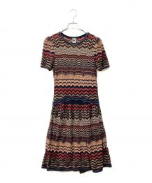 missoni（ミッソーニ）の古着「マルチカラ-ニットワンピース」｜マルチカラー