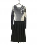 MM6 Maison Margielaエムエムシックスメゾンマルジェラ）の古着「プリーツ切替ドレス」｜グレー