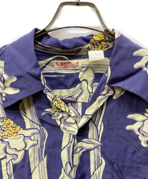 Sun Surf（サンサーフ）Sun Surf (サンサーフ) 半袖アロハシャツ ネイビー サイズ:記載なしの古着・服飾アイテム