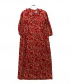 PINK HOUSEピンクハウス）の古着「ブラウスワンピース」｜レッド