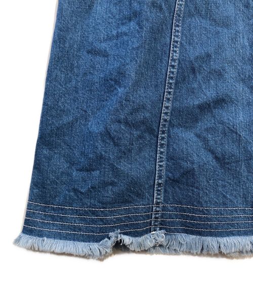 SLOBE IENA（スローブ イエナ）SLOBE IENA (スローブ イエナ) LE DENIMレースアップフレアジャンパースカート ブルー サイズ:36の古着・服飾アイテム