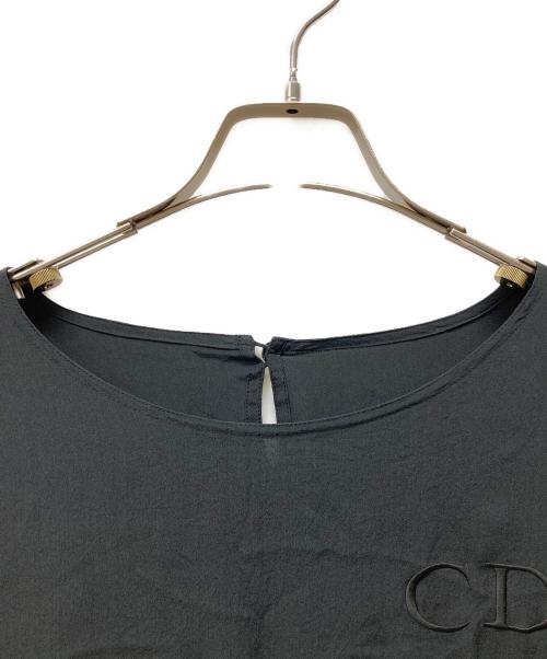 Christian Dior（クリスチャン ディオール）Christian Dior (クリスチャン ディオール) CDロゴシルクブラウス ブラック サイズ:SIZE Lの古着・服飾アイテム