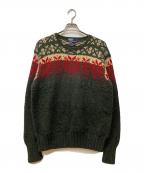 POLO RALPH LAURENポロ・ラルフローレン）の古着「ノルディック柄クルーネックニット」｜グリーン