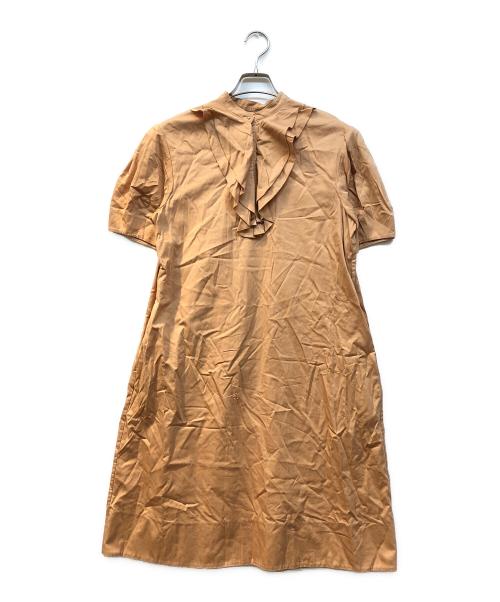 DRAWER（ドゥロワー）Drawer (ドゥロワー) D PRE1 CO SATN STDLNG OP ベージュ サイズ:Ｓの古着・服飾アイテム