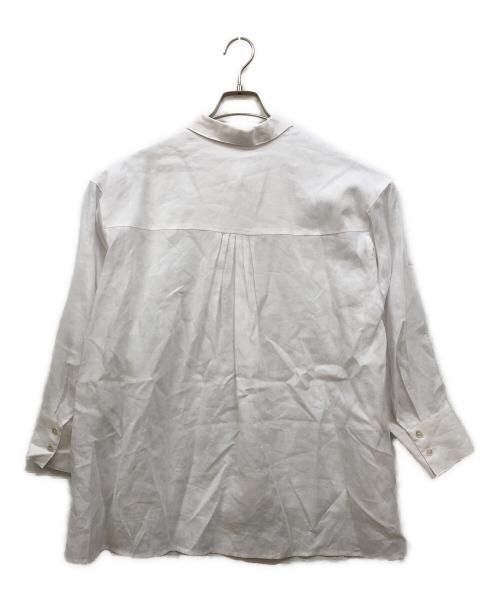 GEORGES RECH（ジョルジュレッシュ）GEORGES RECH (ジョルジュレッシュ) ロゴ入りベーシックリネンシャツ ホワイト サイズ:Mの古着・服飾アイテム