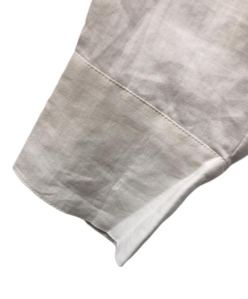GEORGES RECH（ジョルジュレッシュ）GEORGES RECH (ジョルジュレッシュ) ロゴ入りベーシックリネンシャツ ホワイト サイズ:Mの古着・服飾アイテム