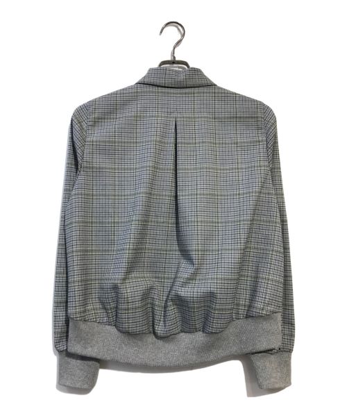 CARA O CRUZ（キャラ オ クルス）CARA O CRUZ (キャラ オ クルス) のびのびチェックのジップアップジャケット グレー サイズ:9の古着・服飾アイテム