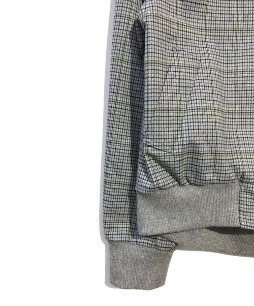 CARA O CRUZ（キャラ オ クルス）CARA O CRUZ (キャラ オ クルス) のびのびチェックのジップアップジャケット グレー サイズ:9の古着・服飾アイテム