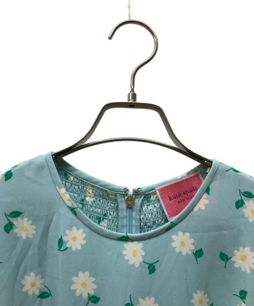 Kate Spade（ケイトスペード）Kate Spade (ケイトスペード) ダンシング アスター スモック ドレス ブルー サイズ:2の古着・服飾アイテム