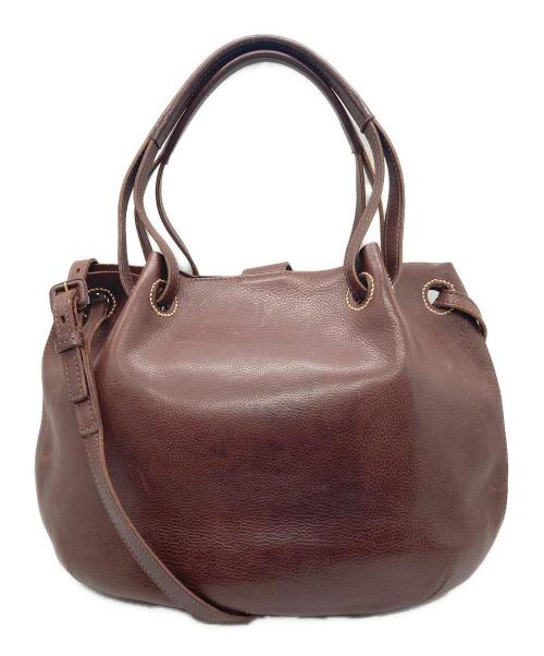 genten（ゲンテン）genten (ゲンテン) 2wayレザーショルダーバッグ ブラウンの古着・服飾アイテム