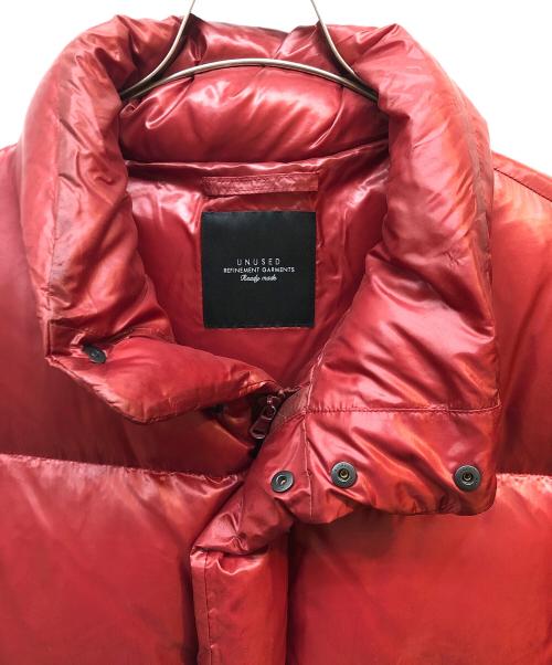 UNUSED（アンユーズド）UNUSED (アンユーズド) ビックサイズスタンドカラーダウンジャケット レッド サイズ:2の古着・服飾アイテム
