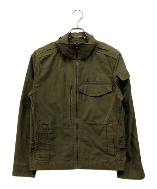 AVIREX（アヴィレックス）AVIREX (アヴィレックス) COOLMAX MILITARY CUSTOM JACKET グリーン サイズ:Mの古着・服飾アイテム