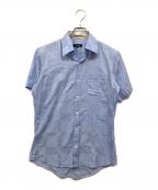 BLACK LABEL CRESTBRIDGEブラックレーベル クレストブリッジ）の古着「チェックBD半袖シャツ」｜ブルー