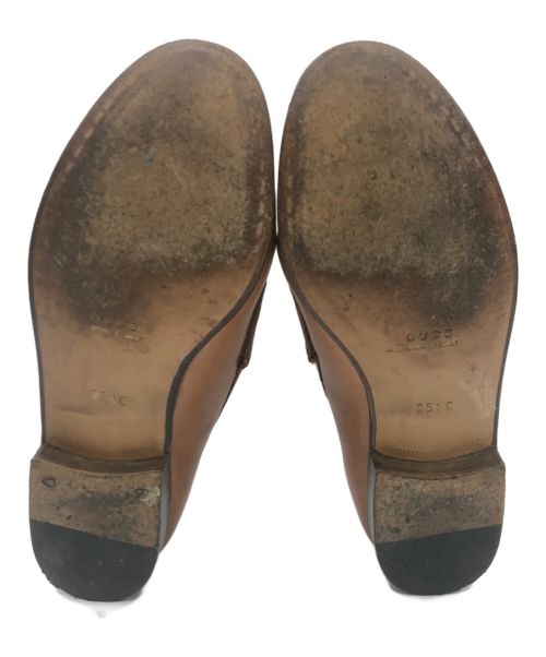 GUCCI（グッチ）GUCCI (グッチ) ホースビットレザーローファー ブラウン サイズ:35 1/2の古着・服飾アイテム