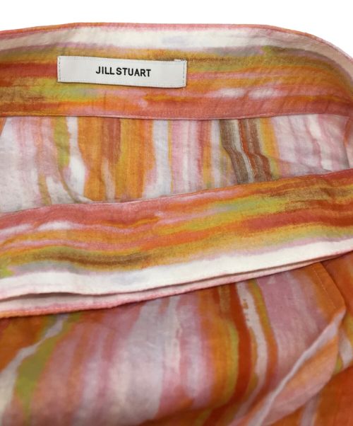JILL STUART（ジルスチュアート）JILL STUART (ジルスチュアート) マルチストライプスカート オレンジ サイズ:4 未使用品の古着・服飾アイテム