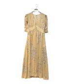 JILL STUARTジルスチュアート）の古着「フラワーワンピース」｜イエロー