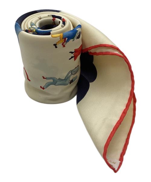 BVLGARI（ブルガリ）BVLGARI (ブルガリ) シルク大判スカーフ アイボリーの古着・服飾アイテム