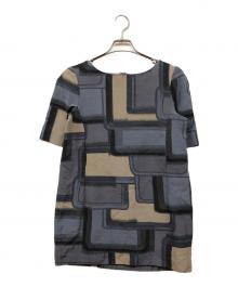 MARNI（マルニ）の古着「トータルパターンブラウス」｜ネイビー