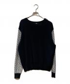 VERSUS VERSACEヴェルサス ヴェルサーチェ）の古着「スリーブロゴクルーネックニット」｜ブラック