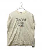 KITHキス）の古着「New York to the World Motto Tee」｜アイボリー