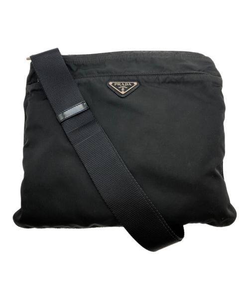 PRADA（プラダ）PRADA (プラダ) ナイロンショルダーバッグ ブラックの古着・服飾アイテム