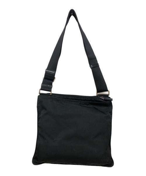 PRADA（プラダ）PRADA (プラダ) ナイロンショルダーバッグ ブラックの古着・服飾アイテム
