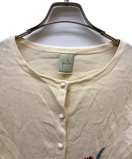 Sybilla（シビラ）Sybilla (シビラ) 刺繍カーディガン ホワイト サイズ:Mの古着・服飾アイテム