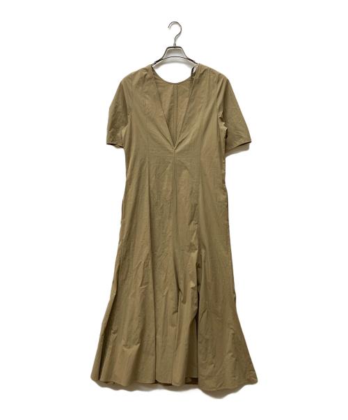 BABYLONE（バビロン）BABYLONE (バビロン) バックVカットロングワンピース ベージュ サイズ:FREEの古着・服飾アイテム