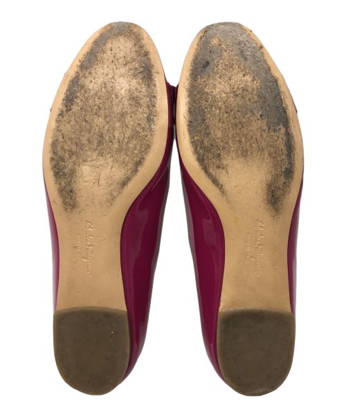 Salvatore Ferragamo（サルヴァトーレ フェラガモ）Salvatore Ferragamo (サルヴァトーレ フェラガモ) VARINAバレエパンプス ピンク サイズ:6の古着・服飾アイテム