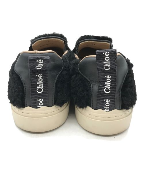 Chloe（クロエ）Chloe (クロエ) ムートンスリッポン ブラック サイズ:39の古着・服飾アイテム