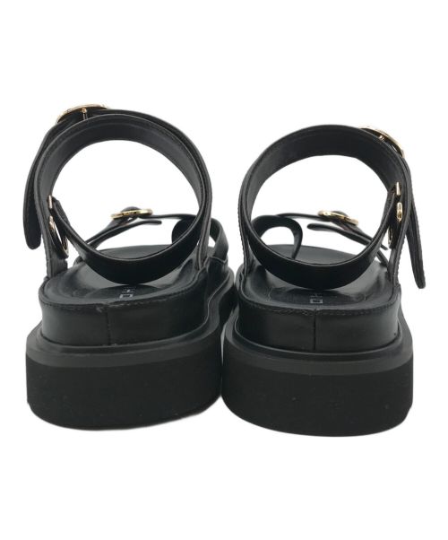 MOHI（モヒ）MOHI (モヒ) Spick and Span (スピックアンドスパン) 別注アンクルストラップサンダル ブラック サイズ:38の古着・服飾アイテム