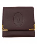 Cartierカルティエ）の古着「ドゥーブルC コインケース」｜ブラウン