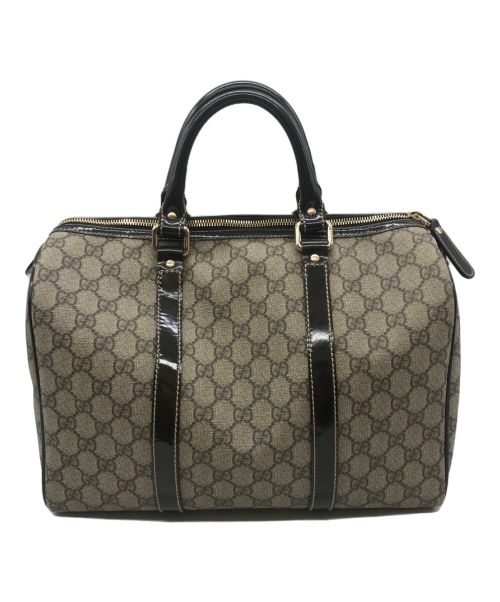 GUCCI（グッチ）GUCCI (グッチ) GGスプリームミニボストンバッグ ブラウンの古着・服飾アイテム