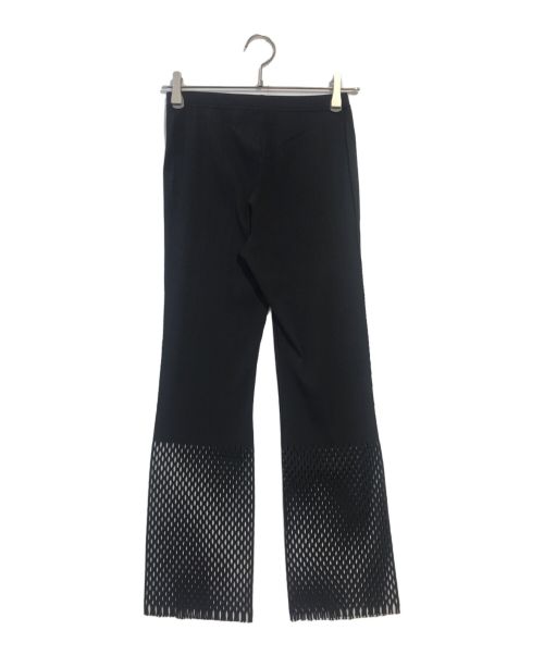 PLEATS PLEASE（プリーツプリーズ）PLEATS PLEASE (プリーツプリーズ) 裾カットワークレギンスパンツ ブラック サイズ:サイズ3の古着・服飾アイテム