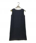 LANVIN COLLECTIONランバンコレクション）の古着「ノースリーブ刺繍ワンピース」｜ネイビー
