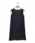 LANVIN COLLECTION（ランバンコレクション）の古着「ノースリーブ刺繍ワンピース」｜ネイビー