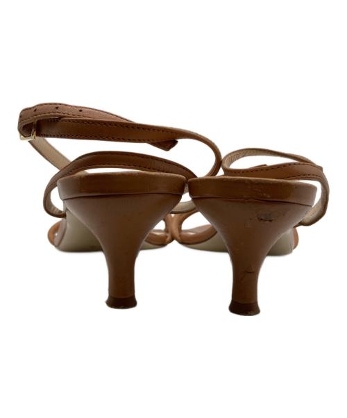 NEBULONIE（ネブローニ）NEBULONIE (ネブローニ) スキニーストラップサンダル ブラウン サイズ:38の古着・服飾アイテム