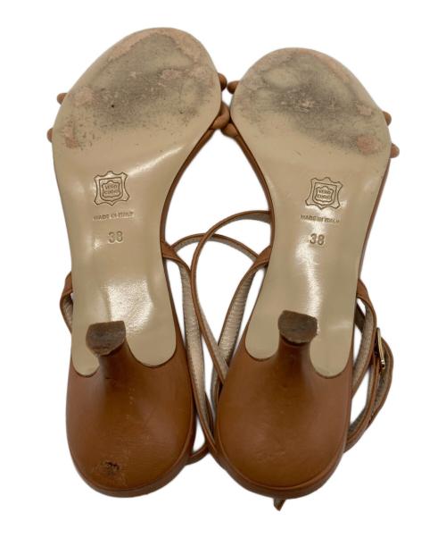 NEBULONIE（ネブローニ）NEBULONIE (ネブローニ) スキニーストラップサンダル ブラウン サイズ:38の古着・服飾アイテム