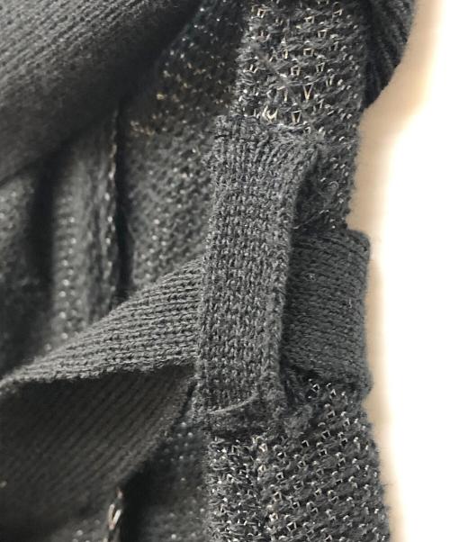 TAN（タン）TAN (タン) ニットラップスカート ブラック サイズ:FREEの古着・服飾アイテム