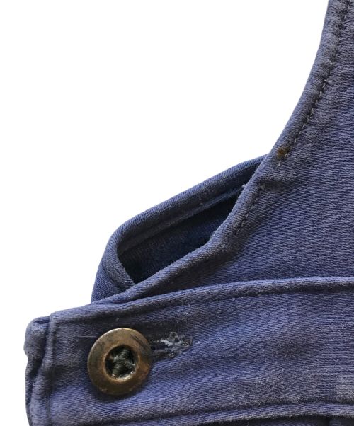 REAL AIGLON（リアルエイグロン）REAL AIGLON (リアルエイグロン) モールスキンオーバーオール ブルー サイズ:記載なしの古着・服飾アイテム