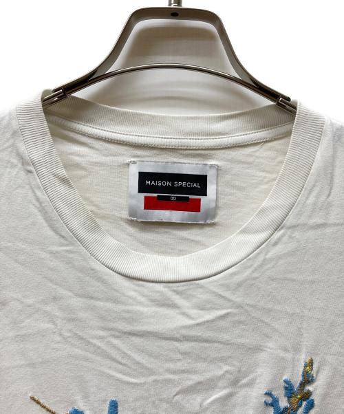 MAISON SPECIAL（メゾンスペシャル）MAISON SPECIAL (メゾンスペシャル) フラワーエンブロイダリーTシャツ ホワイト サイズ:00の古着・服飾アイテム